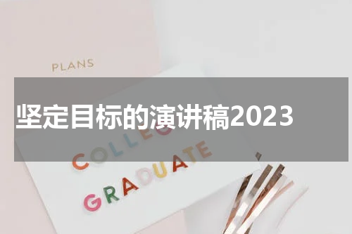 坚定目标的演讲稿2023