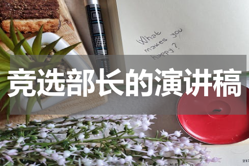 竞选部长的演讲稿