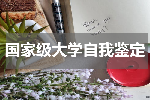 国家级大学自我鉴定