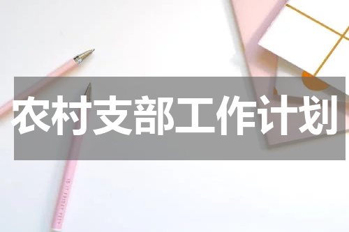 农村支部工作计划