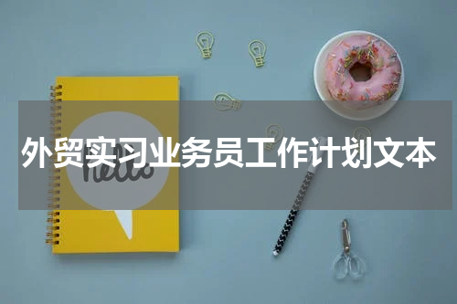 外贸实习业务员工作计划文本