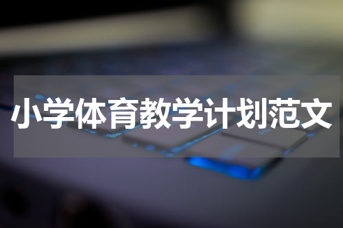 小学体育教学计划范文