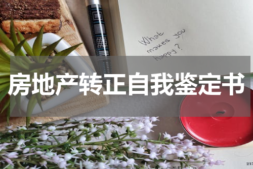 房地产转正自我鉴定书