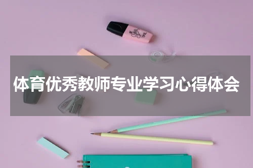 体育优秀教师专业学习心得体会
