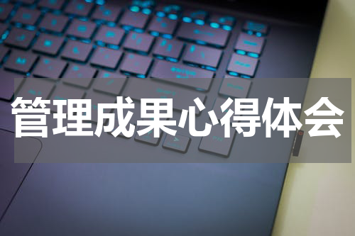 管理成果心得体会