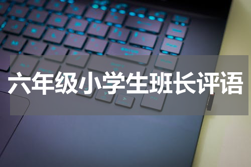 六年级小学生班长评语