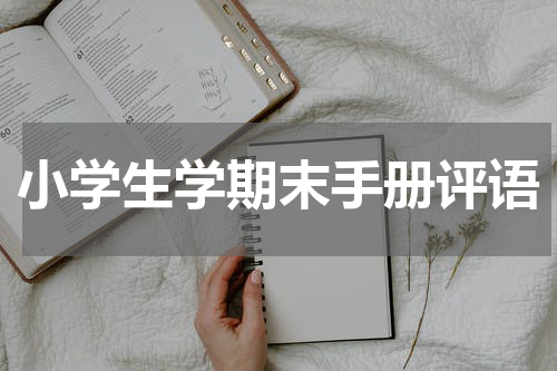 小学生学期末手册评语