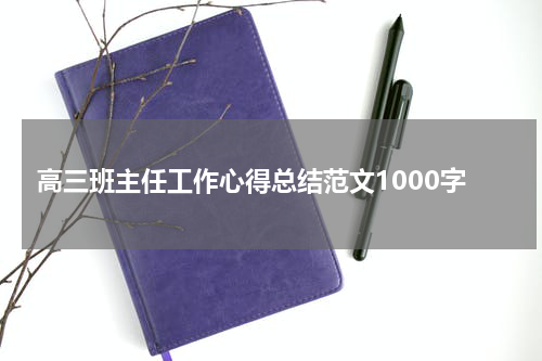高三班主任工作心得总结范文1000字