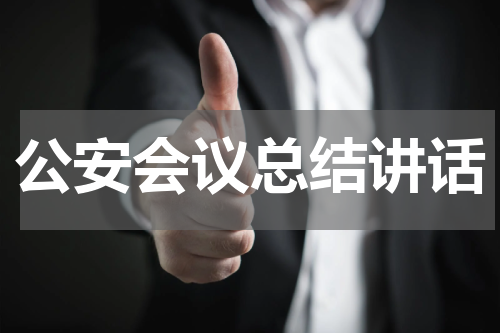 公安会议总结讲话