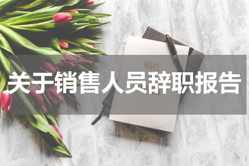 关于销售人员辞职报告