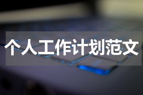个人工作计划范文