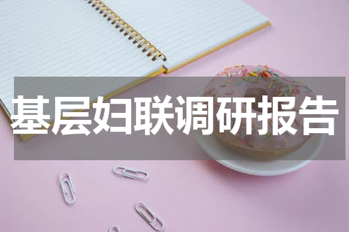 基层妇联调研报告