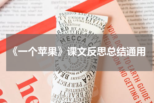《一个苹果》课文反思总结通用