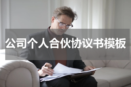 公司个人合伙协议书模板