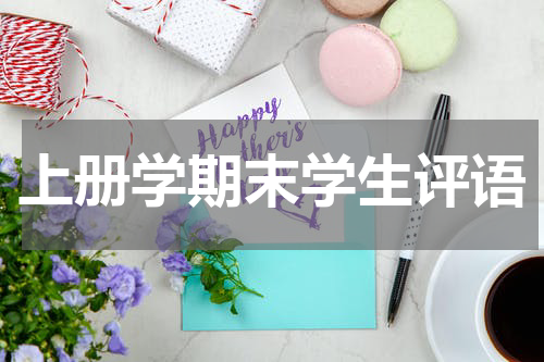 上册学期末学生评语