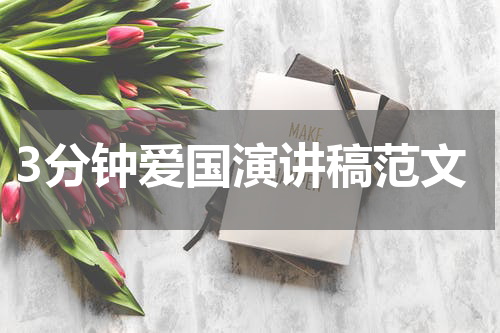 3分钟爱国演讲稿范文