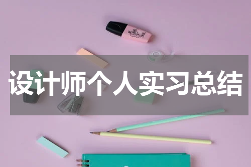 设计师个人实习总结