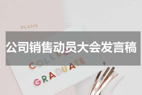 公司销售动员大会发言稿
