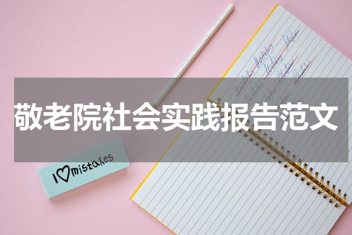 敬老院社会实践报告范文