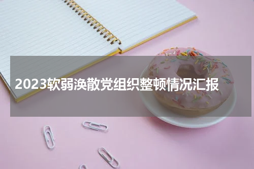 2023软弱涣散党组织整顿情况汇报