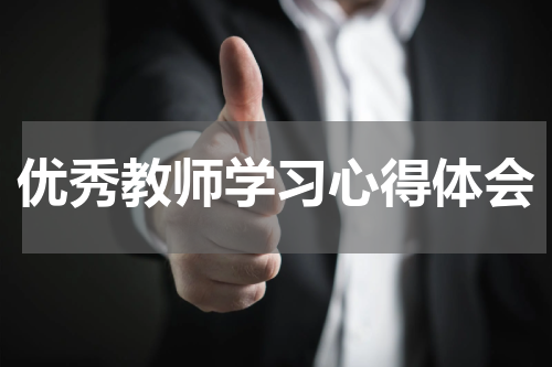 优秀教师学习心得体会