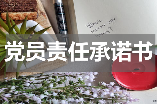 党员责任承诺书