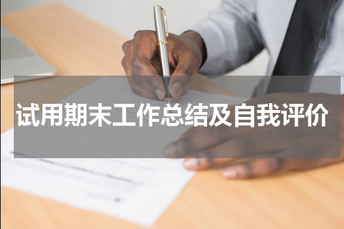 试用期末工作总结及自我评价