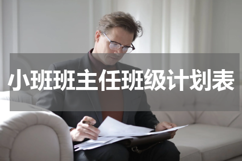 小班班主任班级计划表