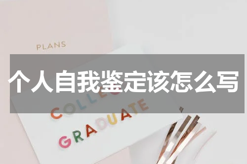 个人自我鉴定该怎么写