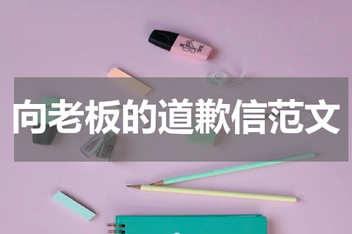 向老板的道歉信范文