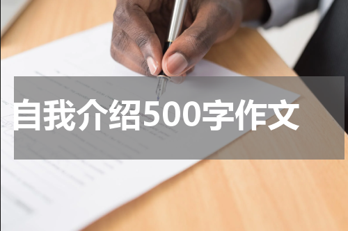 自我介绍500字作文