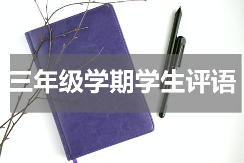 三年级学期学生评语