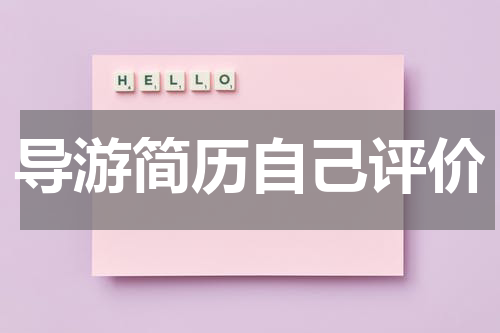 导游简历自己评价