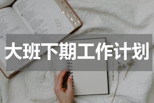 大班下期工作计划