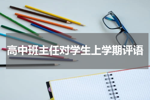 高中班主任对学生上学期评语