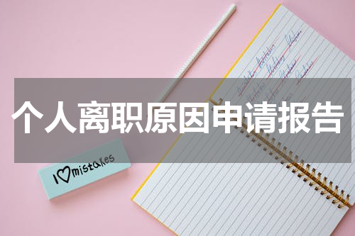个人离职原因申请报告