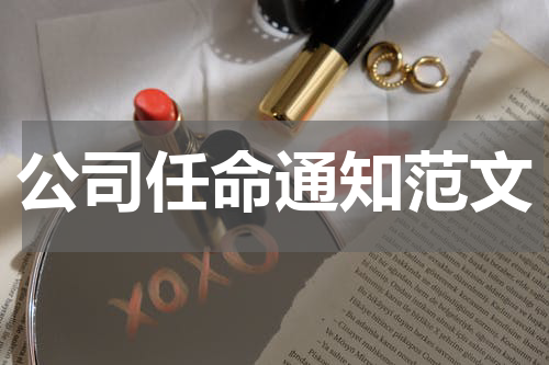 公司任命通知范文