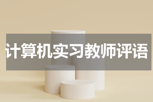计算机实习教师评语