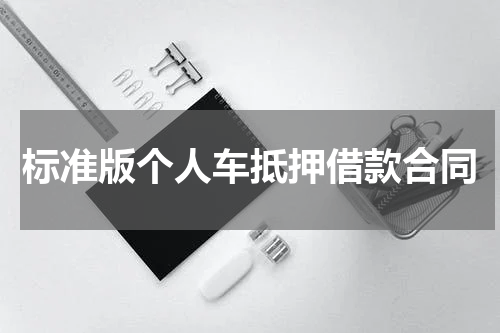 标准版个人车抵押借款合同