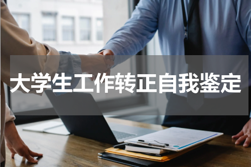 大学生工作转正自我鉴定