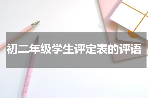 初二年级学生评定表的评语