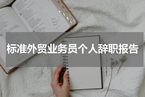 标准外贸业务员个人辞职报告
