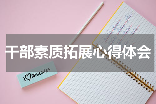 干部素质拓展心得体会