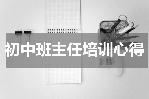 初中班主任培训心得