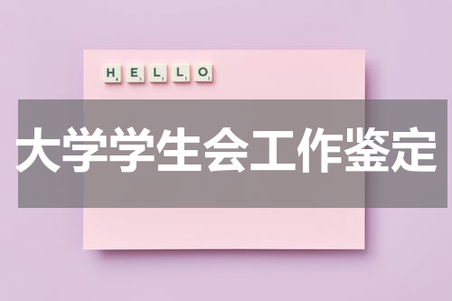 大学学生会工作鉴定