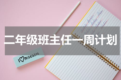 二年级班主任一周计划