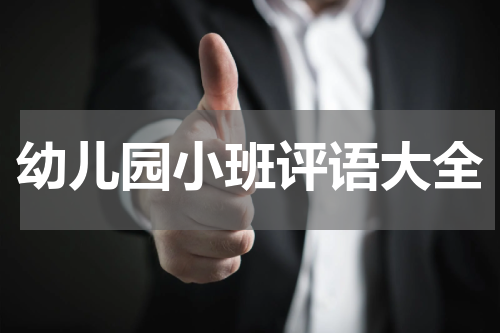 幼儿园小班评语大全