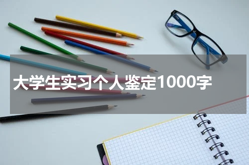 大学生实习个人鉴定1000字