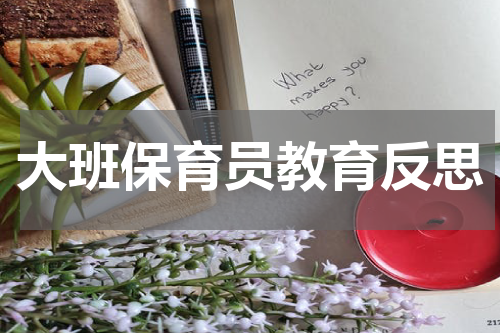 大班保育员教育反思