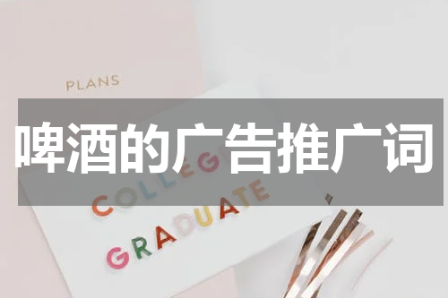 啤酒的广告推广词